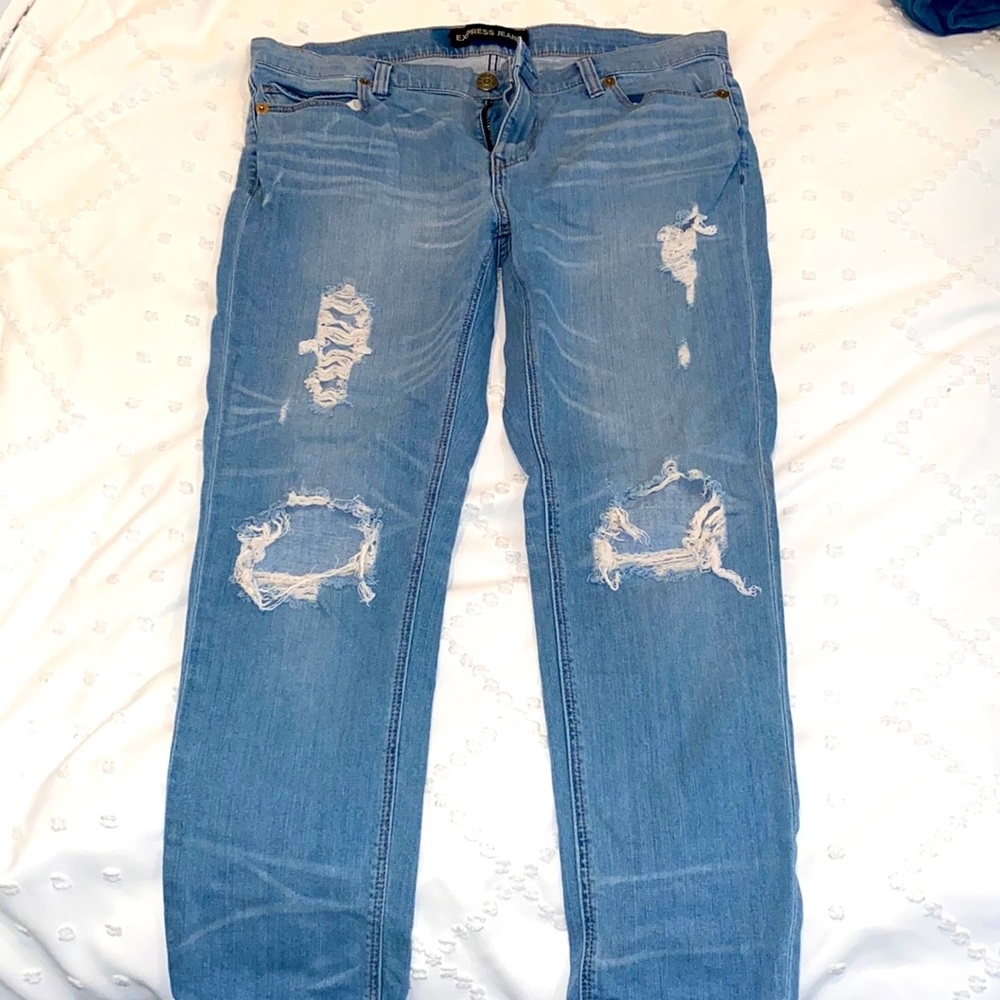 Express Girlfriend distressed jean. Size 12